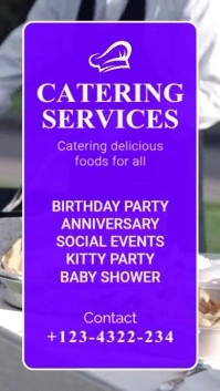 Purple Maximalist Catering Services Instagram Story template