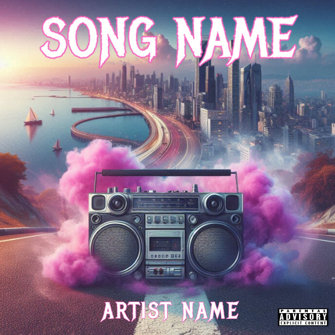 Purple Maximalist Cd Mixtape Cover Album Cover Template | PosterMyWall