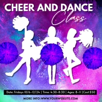 Purple Maximalist Cheer And Dance Class Insta Iphosti le-Instagram template