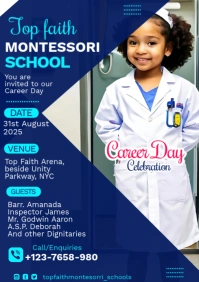 Purple Maximalist Children Career Day Design  A4 template