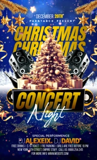 Purple Maximalist Christmas Concert Party  Night Us Legal template