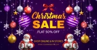 Purple Maximalist Christmas Sale Facebook Shared Image template