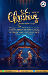 Purple Maximalist Christmas Wishes Design Template Tabloid