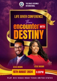 Purple Maximalist Church  A2 template