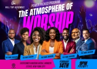 Purple Maximalist Church A6 template