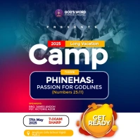 Purple Maximalist Church Camp Meeting  Instagram Post template