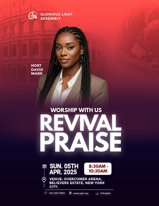 Purple Maximalist Church Design Flyer Flyer (us Letter) template