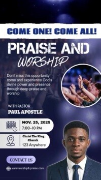 Purple Maximalist Church Event Video Template Design  Instagram Story