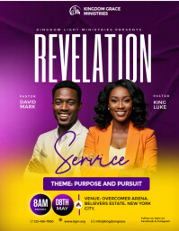 Purple Maximalist Church  Flyer (us Letter) template