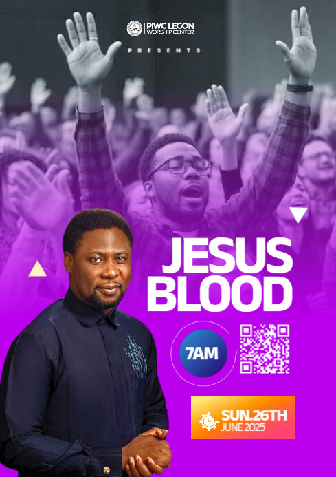 Copy of Purple Maximalist Church Flyer A4 | PosterMyWall