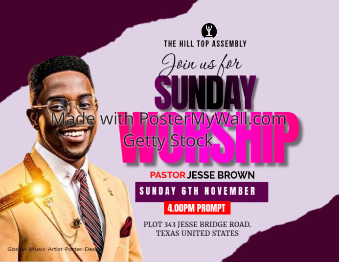 Copy of Purple Maximalist Church Flyer Flyer (us Letter) | PosterMyWall
