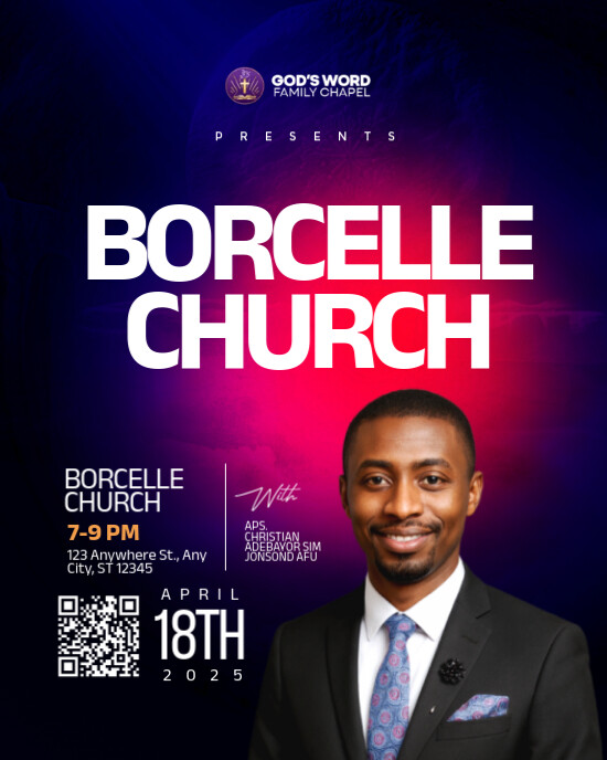 Copy of Purple Maximalist Church Flyer Instagram Portrait | PosterMyWall