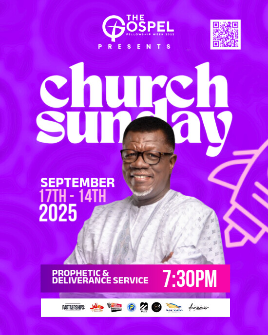 Copy of Purple Maximalist Church Flyer Instagram Portrait | PosterMyWall