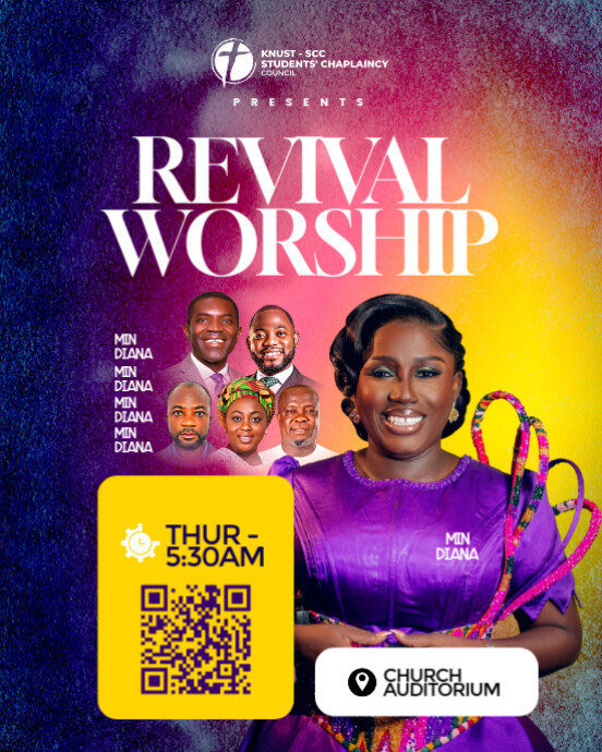 Copy of Purple Maximalist Church Flyer Instagram Portrait | PosterMyWall