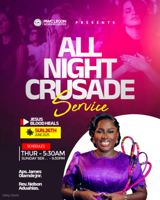 Purple Maximalist Church Flyer Instagram Portrait Template | PosterMyWall