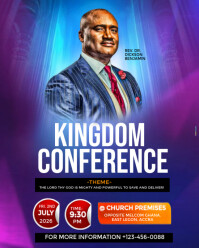 Purple Maximalist Church Flyer  Instagram Portrait template