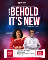 Purple Maximalist Church Flyer Instagram Portrait template