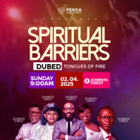 Purple Maximalist Church Flyer  Instagram Post template
