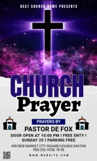 Purple Maximalist Church Prayer Template Us Legal