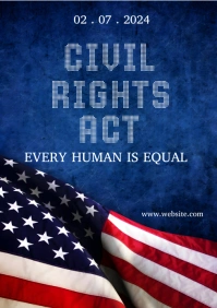 Purple Maximalist Civil Rights Act A4 template