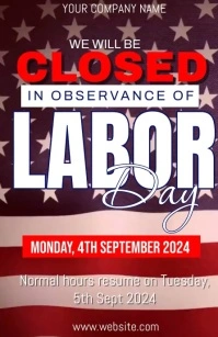 Purple Maximalist Closed For Labor Day  Half Kalahating pahina na Wide template