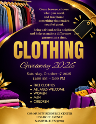 Lila Clothing Giveaway Event ใบปลิว Template