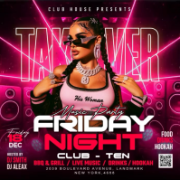 Purple Maximalist Club Night Party Instagram Post Video template