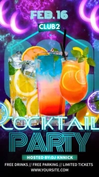 Purple Maximalist Cocktail Party  Instagram S template