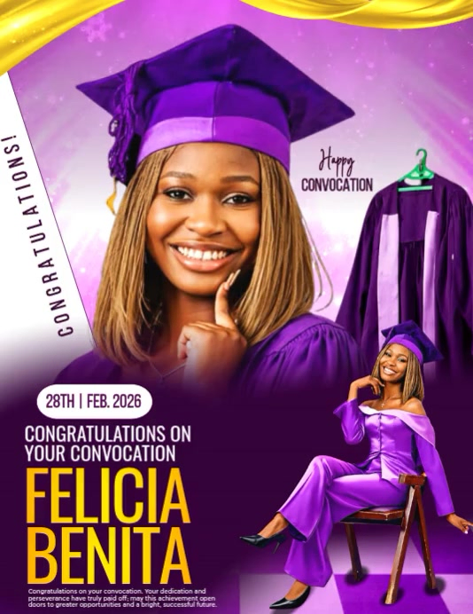 Copy of Purple Maximalist College Convocation Flyer (us Letter ...
