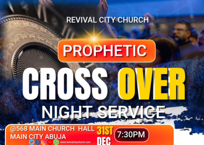 Purple Maximalist Crossover Service Flyer  Postcard Postal template