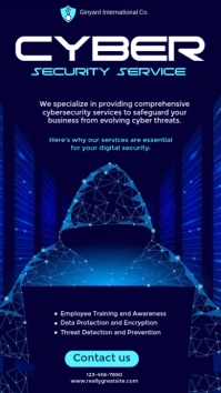 Purple Maximalist Cyber Security Flyer Template Instagram Story