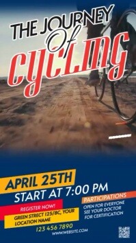 Purple Maximalist Cycle Race Instagram Story template