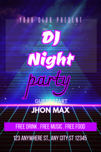 Purple Maximalist Poster template