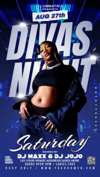 Purple Maximalist Divas Night  Instagram Story template
