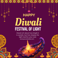 Purple Maximalist Diwali Square (1:1) 方形(1:1) template