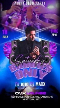 Purple Maximalist Dj Party  Instagram Reel template