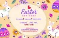 Purple Maximalist  Easter Egg Hunt Party Tabloid template