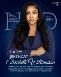 Purple Maximalist Editable Birthday Flyer  Instagram Portrait template