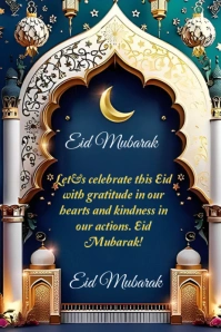 Purple Maximalist Eid Mubarak  Pinterest Graphic template
