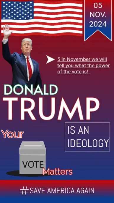 Purple Maximalist Election Campaign Trump Ins Template | PosterMyWall