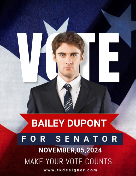 Copy of Purple Maximalist Election Day Flyer (us Letter) | PosterMyWall