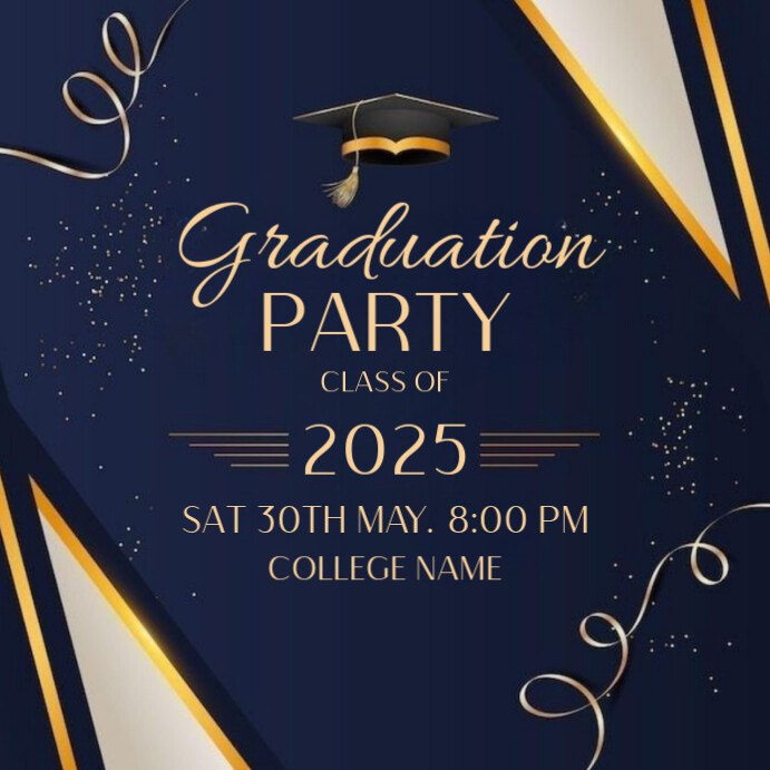 Copy of Purple Maximalist Elegant Graduation Party Invitation Instagram ...