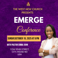 Purple Maximalist Emerge Conference Instagram Post template