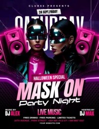 Purple Maximalist Event Party Flyer Flyer (us Letter) template