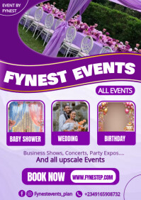Purple Event Planning A5 Template