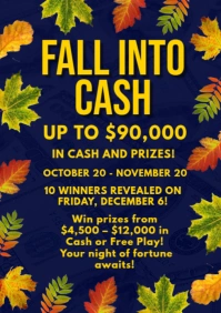 Purple Maximalist Fall Into Cash A4 template