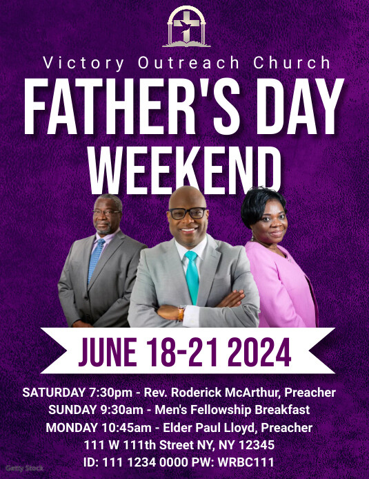 Purple Maximalist Father Day Weekend Services Template | PosterMyWall