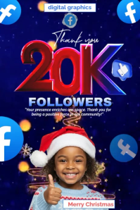Purple Maximalist Followers Appreciation Video Flyer, Poster Póster template