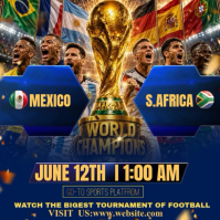Purple Maximalist Football Tournament Instagram Post Video template