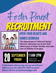 Purple Maximalist Foster Care Flyer Flyer (us template